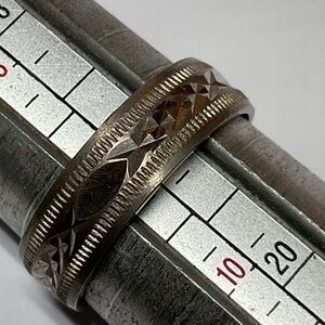 Southwest Style Etched Ring. Size 9.25